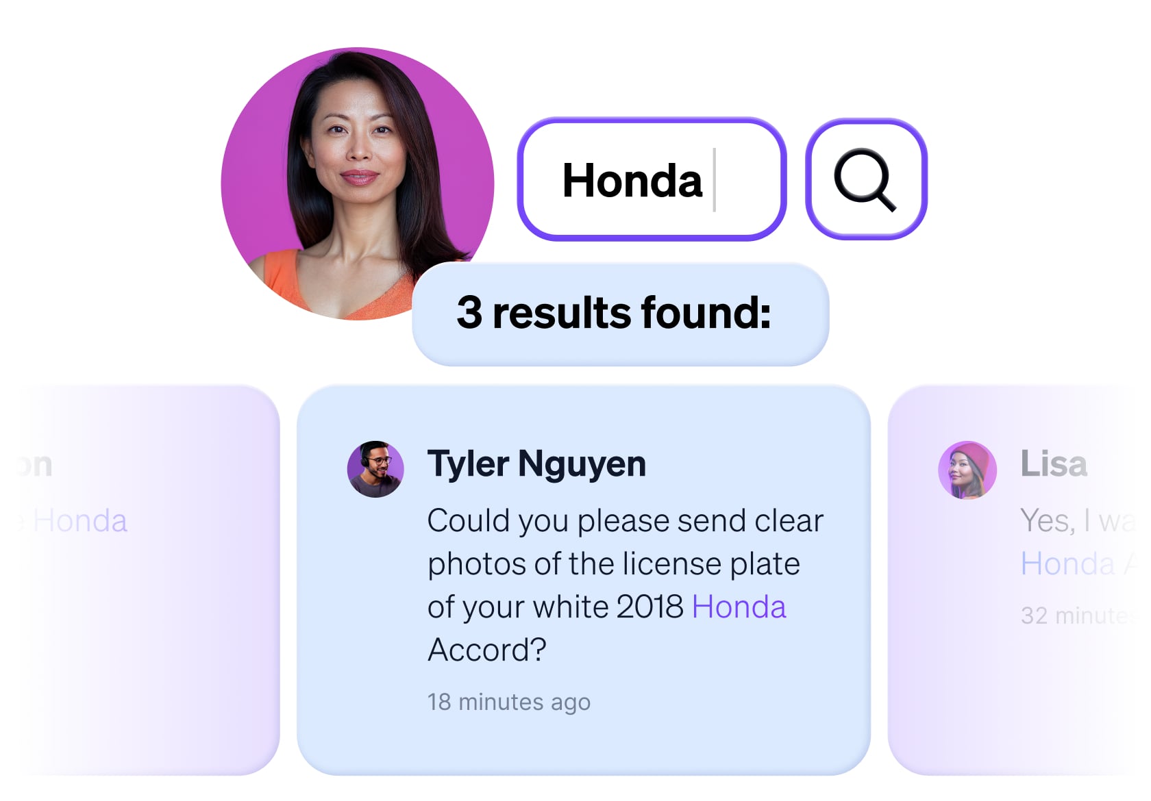 Persistent, searchable conversations
