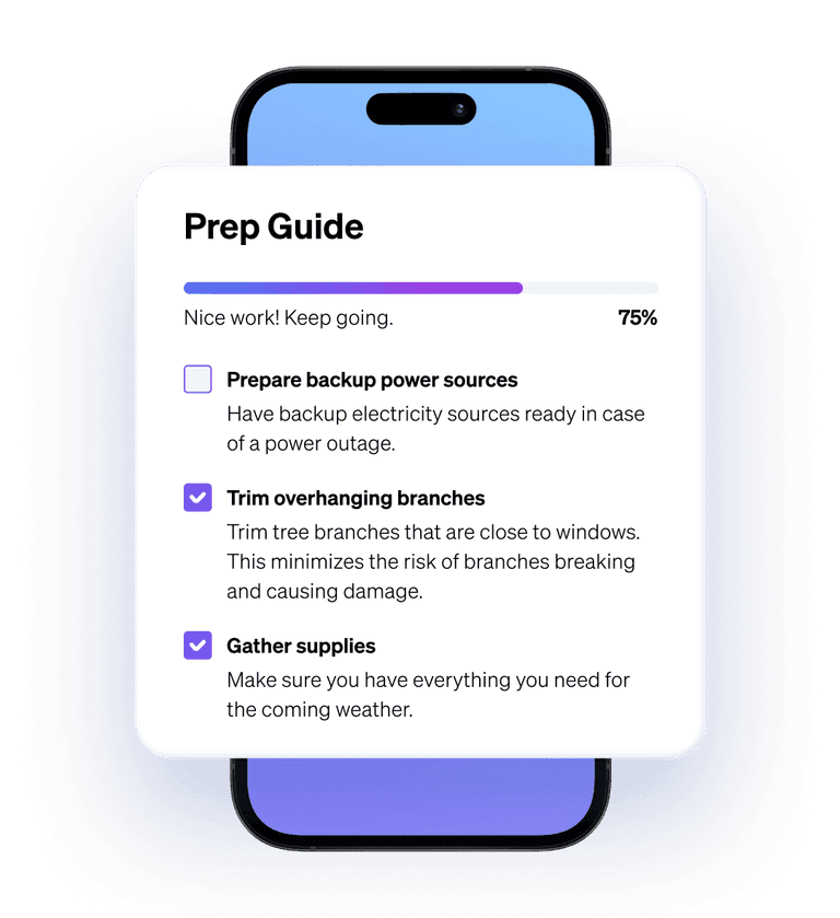 Prepare your policyholders with proactive alerts before the storm.