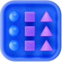Icon with three cubes