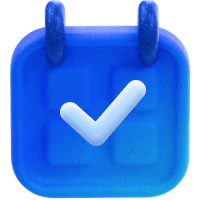 Calendar icon with checkmark
